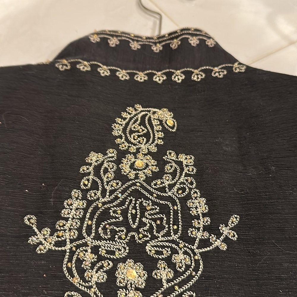Misses large petite black silk lined jacket - Picture 6 of 11